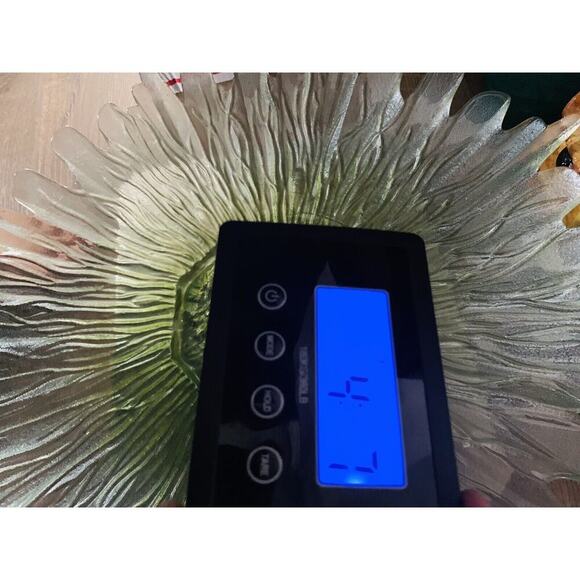 17” Green Sunflower Platter Hand Blown Art Glass Large Serving Tray Heavy Flower - Picture 12 of 12